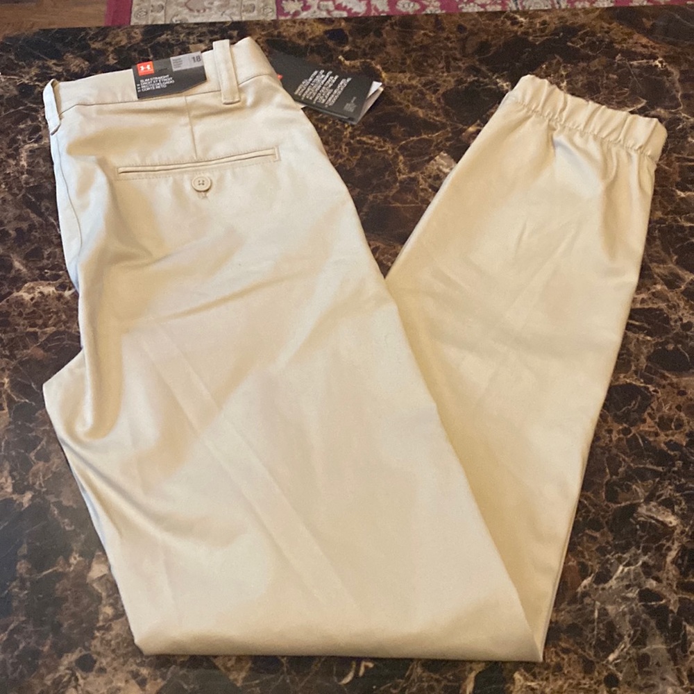 Under Armour boys khaki pants size 18